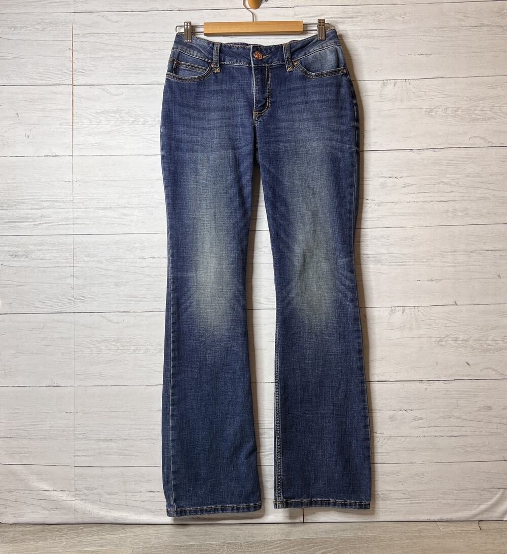 Wrangler Jeans Womens SZ 29X34 Medium Wash Boot Cut Cotton Blend Western Stretch
